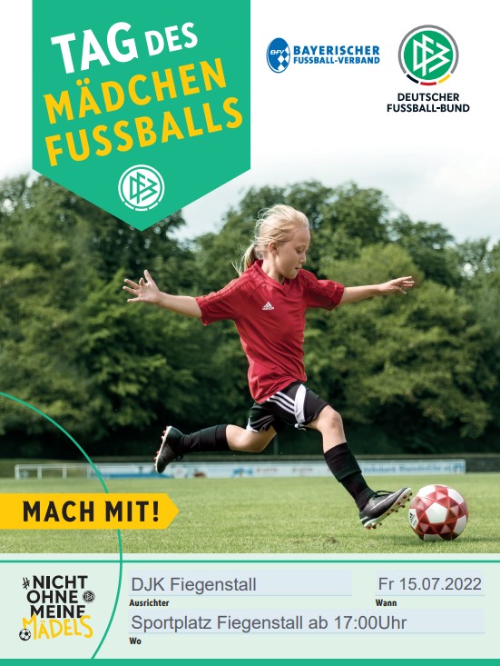 Freitag 15.07.2022 ab 17Uhr Tag des Mädchenfußballs in Fiegenstall